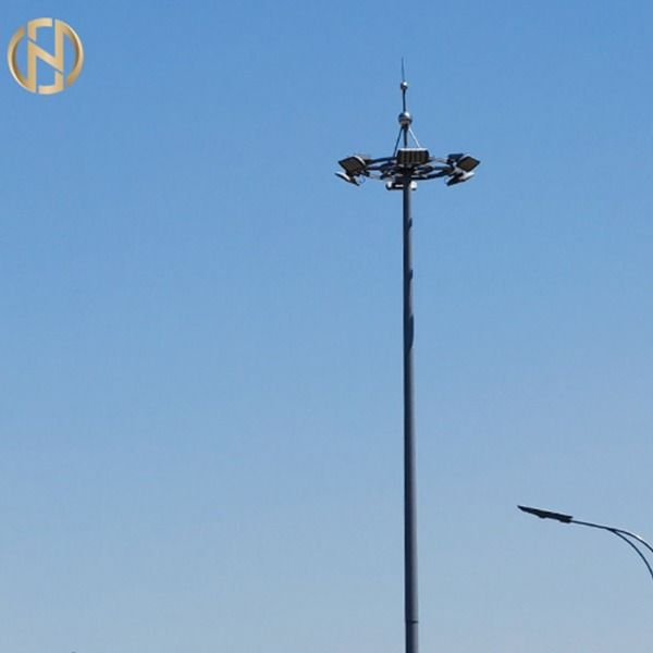 Polygonal Shape 28M 36M 40M Galvanized High Mast Pole