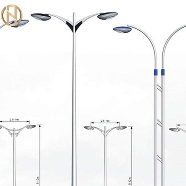3mm Q235 Octagonal Decorative Street Light Lamp Pole Multipyramidal