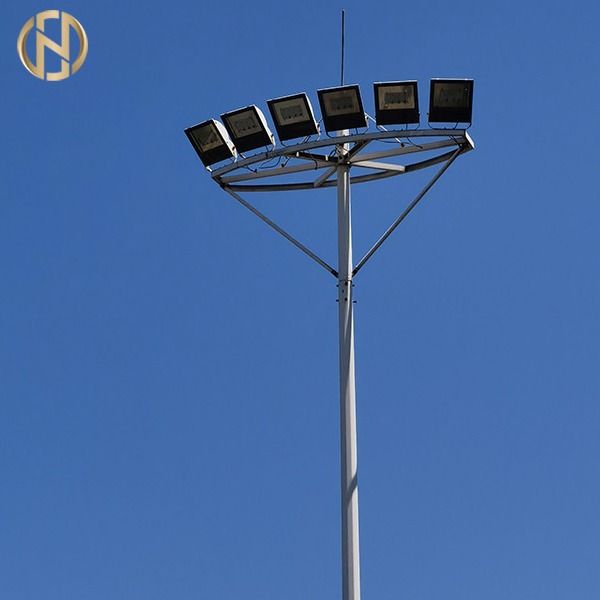 CE GR65 Conical  12 Meter High Mast Pole IP65 For Floodlight