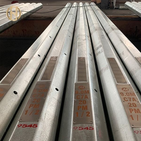 3-10mm Thickness Galvanized Light Pole  2% Dimension Tolerances