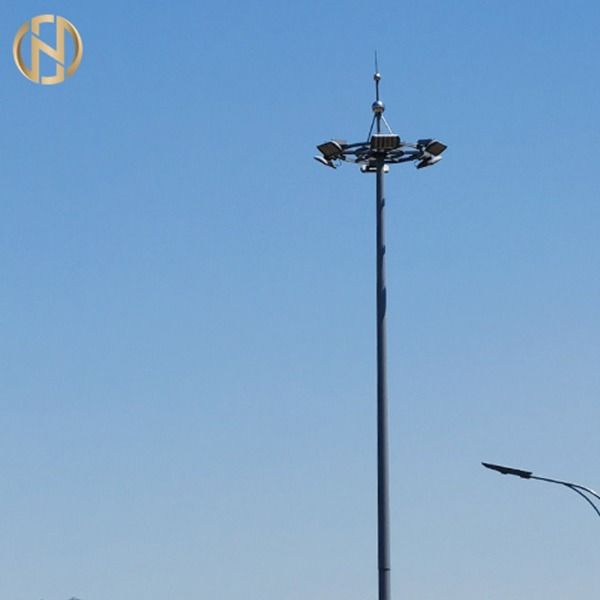 Q420 Steel Octadecagon High Mast Lamp Pole 20M 30M 35M 40M