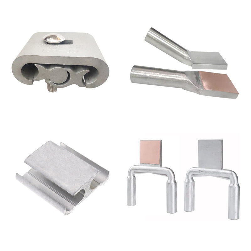 Transition Compression Terminal Clamps Heat Resistant Double Conductor