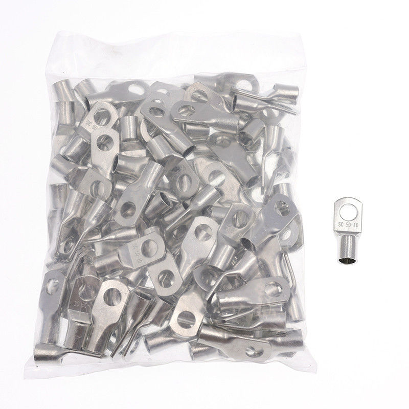 SC Non Insulated Cable Lug Connectors Terminals Copper Open Nose Double Hole