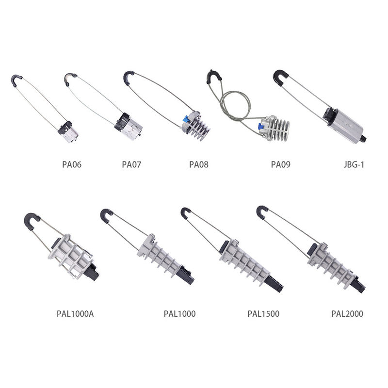 High Strength Metal Cable Optic Tension Clamp Dead End Anchoring Wedge Clamp Fiber