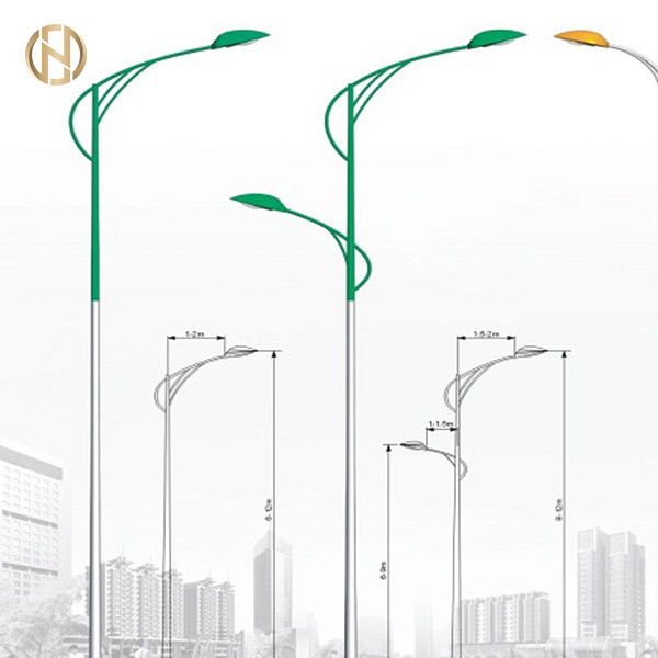 Steel Pole Manufacturer 12M Galvanized Street Light Pole Steel Single
