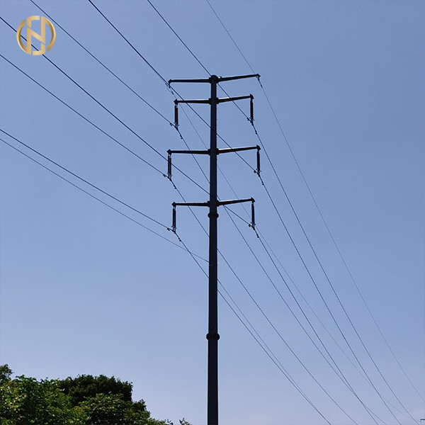 11KV 33KV Metal Power Pole Steel Transmission Pole 7.5m 9m 11m