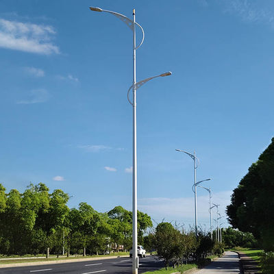 Customizable Design Street Light Pole with Hot-Dip Galvanized Steel Material for B2B Purchasers