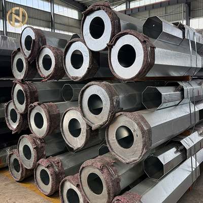 High-quality Export Octagonal Hot-dip Galvanized Transmission Line Steel Poles