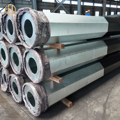 High-quality Export Octagonal Hot-dip Galvanized Transmission Line Steel Poles
