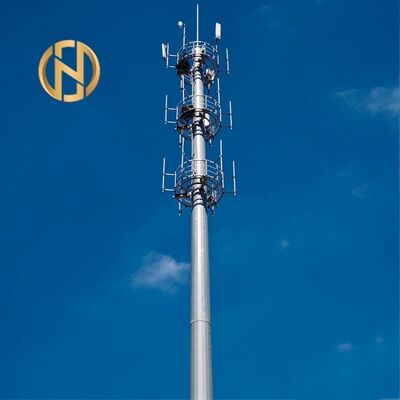 FUTAO Hot Sale 30m Galvanized Steel Pole Monopole; Heavy Duty Telecommunication Tower Antenna Mast for 5G Base Station