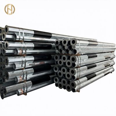 High-Strength Octagonal Steel Power Poles – Conical Baseplate Design for Stable Electrical Support